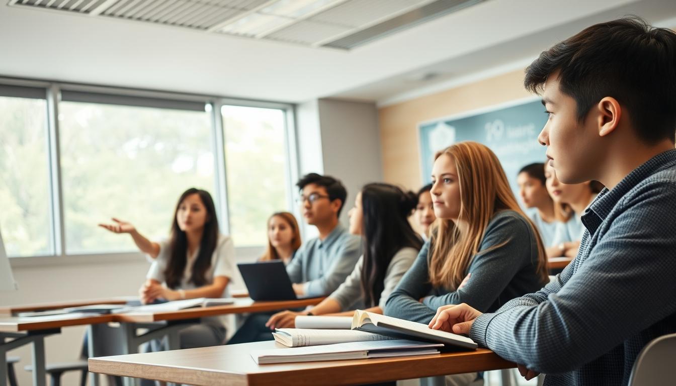 Students collaborating in study space